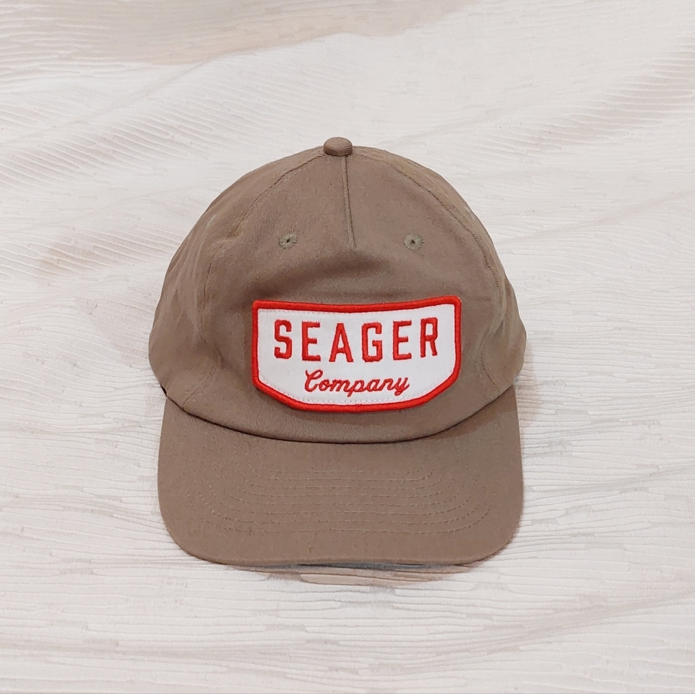 Seager Company Men's Khaki Logo Baseball Cap